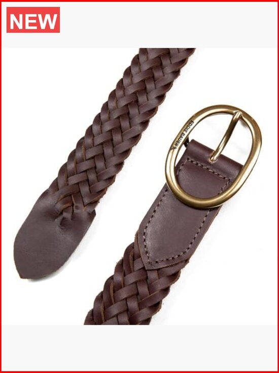 Genuine Leather Belt with Durable Metal Buckle Casual Wear